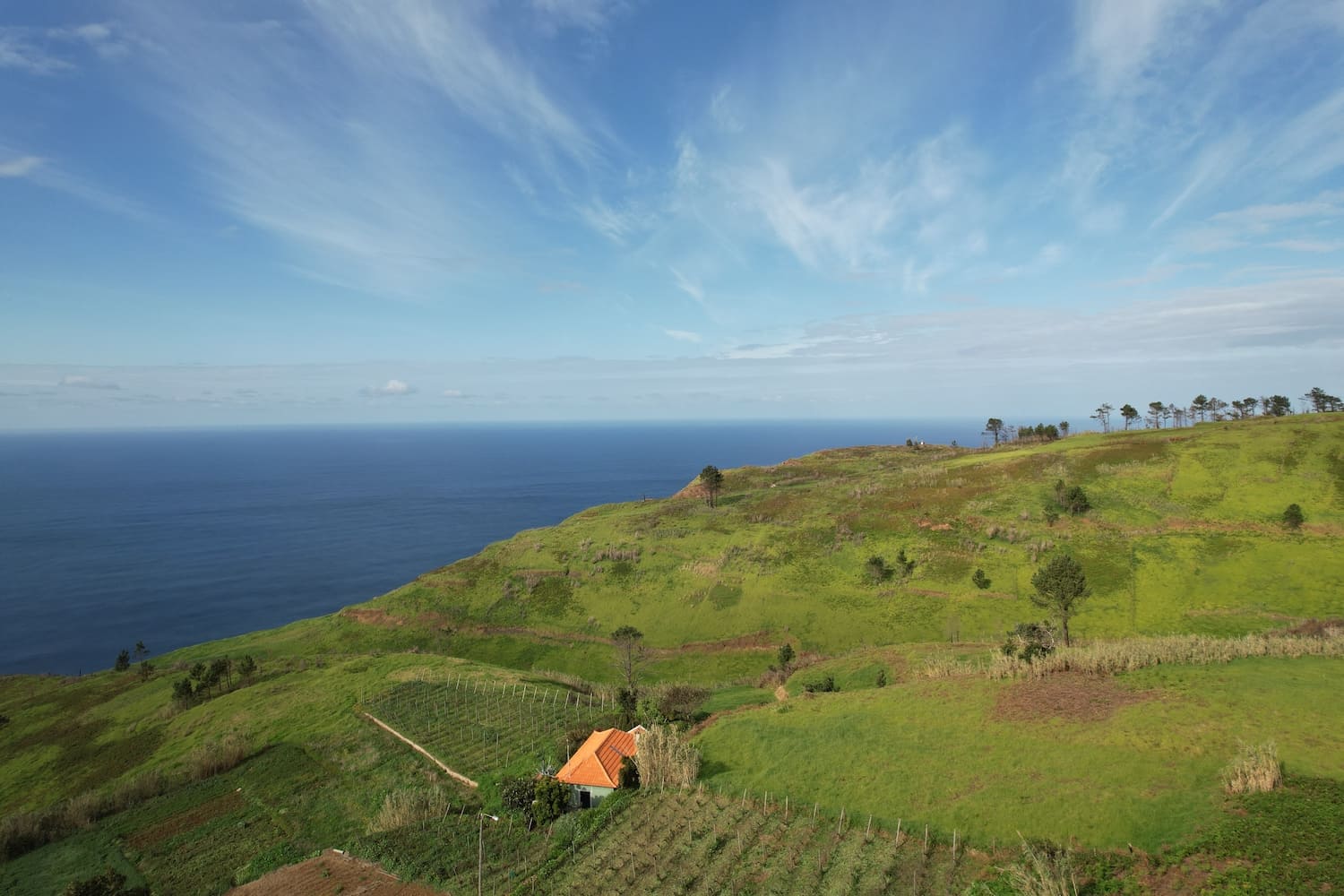 Sea and countryside view