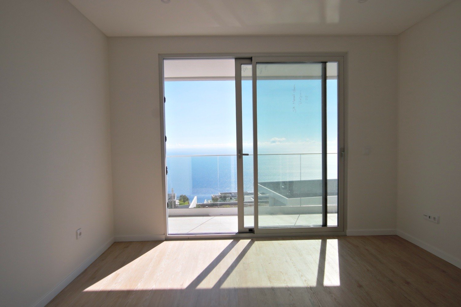 Bedroom with a sea view